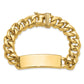 14 Karat Yellow Gold Hand-polished Curb Link 15.5mm ID Bracelet