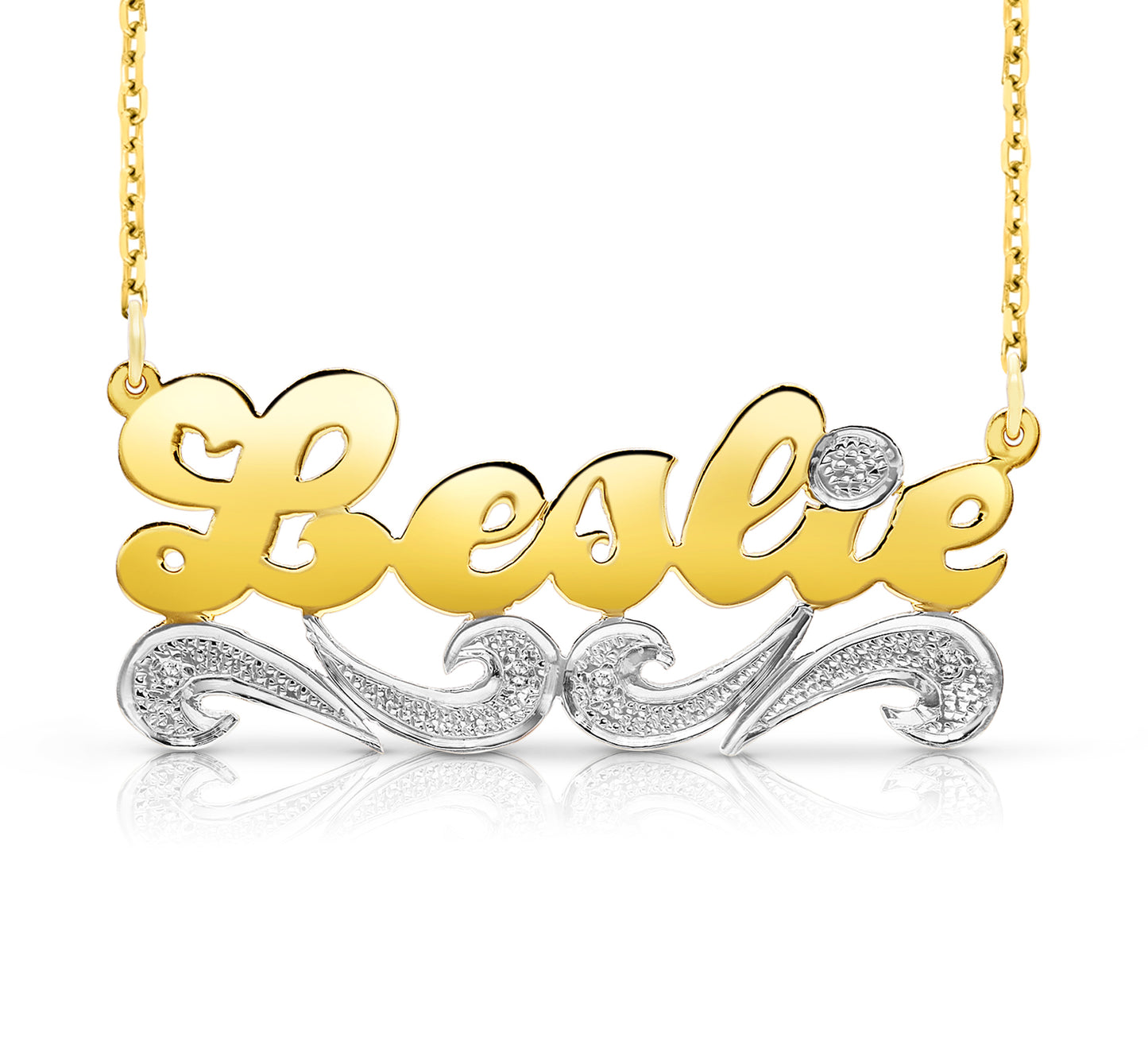 14 Karat "Leslie" Style Nameplate