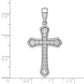 14KW True Origin Lab Grown Diamond VS/SI, D E F Men's Cross Pendant