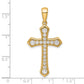 14K True Origin Lab Grown Diamond VS/SI, D E F Men's Cross Pendant