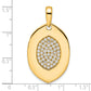True Origin 14K Men's 3/4 carat Lab Grown Diamond VS/SI D E F Oval Pendant