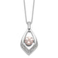 Sterling Silver Vibrant Morganite and Diamond Necklace