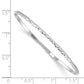 Sterling Silver Rhod. Plated D/C Slip-on Child's Bangle
