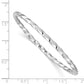 Sterling Silver Rhod. Plated Pol. Twisted Slip-on Child's Bangle