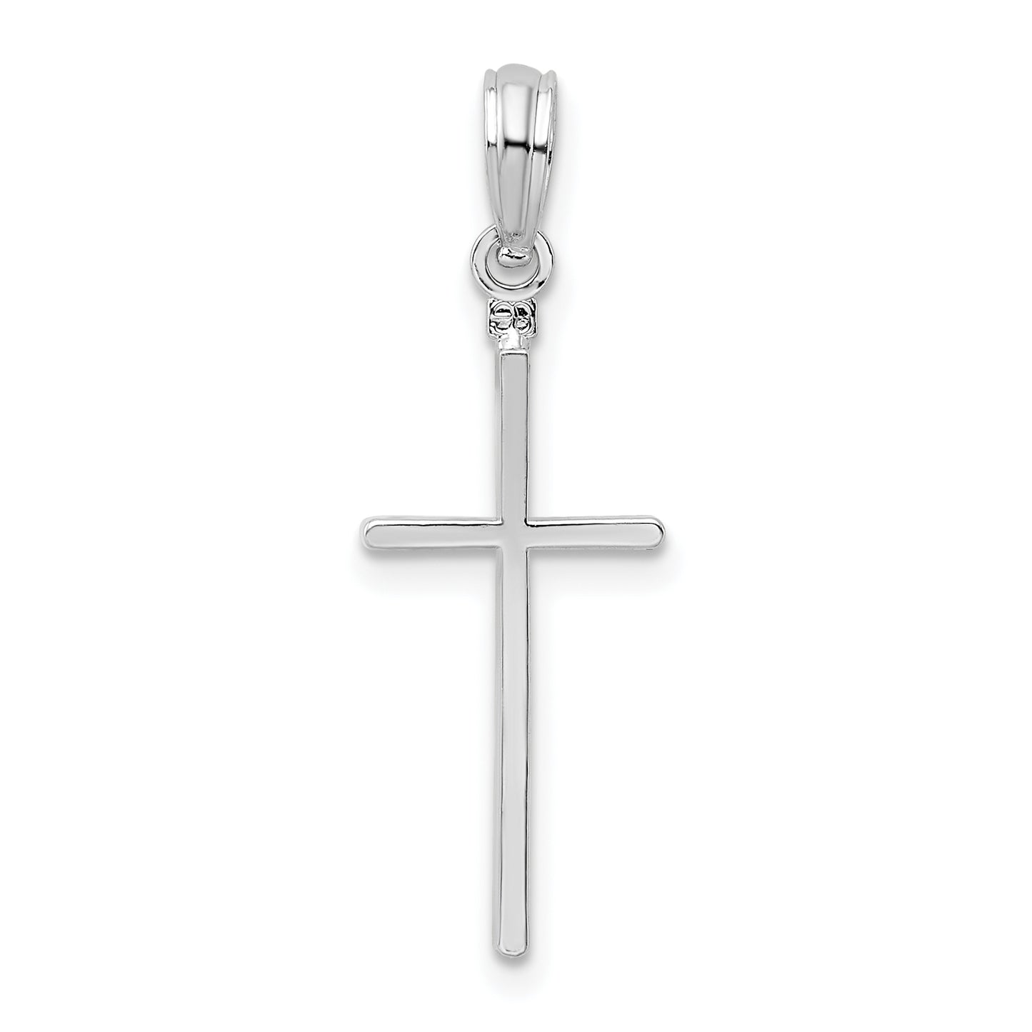 Sterling Silver Polished Thin Latin Cross Pendant