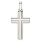 Sterling Silver Polished with Lines Latin Cross Pendant