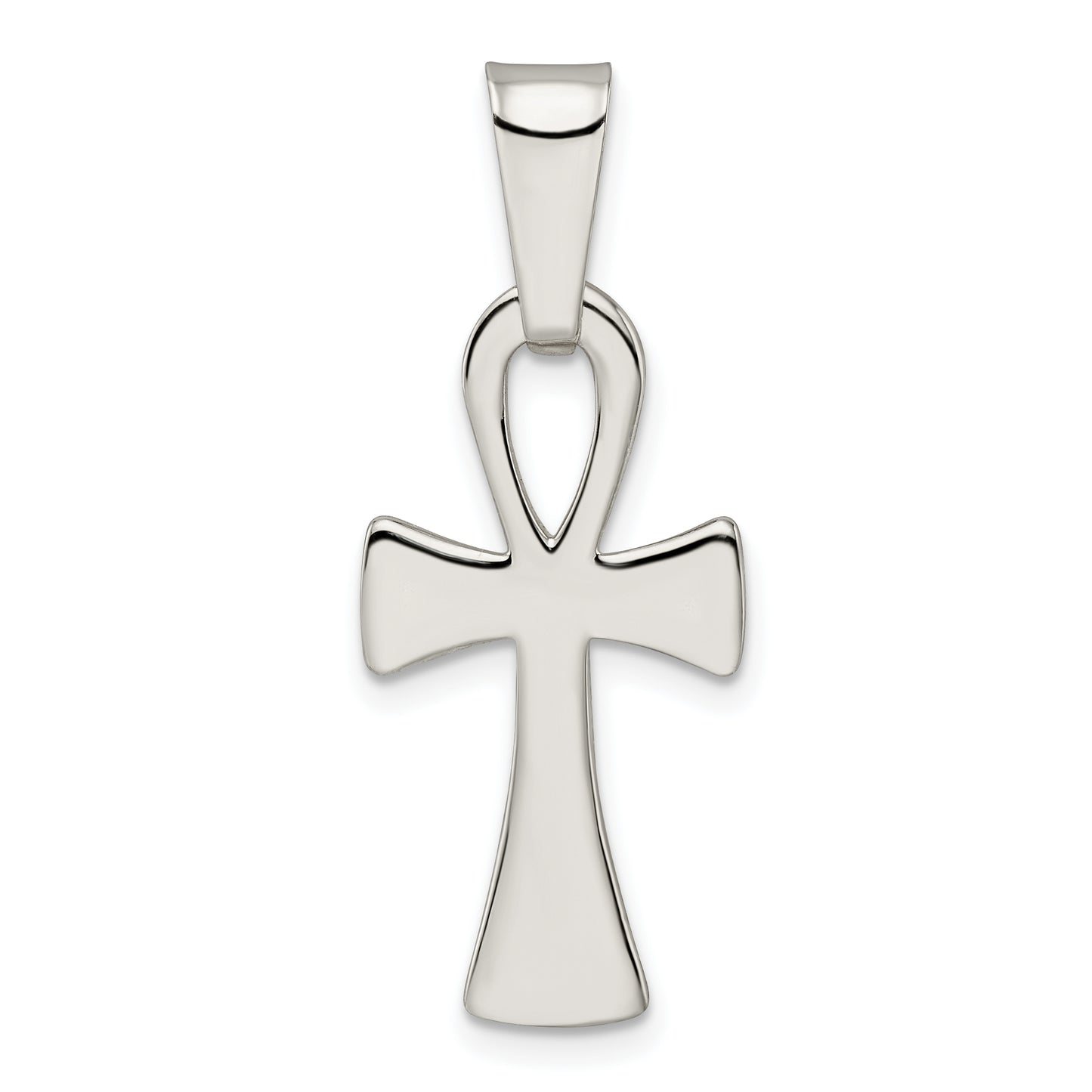 Sterling Silver Polished Ankh Cross Pendant