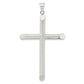 Sterling Silver Polished and Texture Tube Cross Pendant