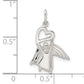 Sterling Silver Polished Angel with Heart Pendant
