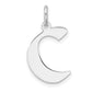 Small Sterling Silver Rhodium-plated Artisan Block Letter C Initial Charm