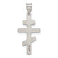 Sterling Silver Antiqued Textured Jerusalem Cross Pendant