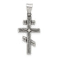 Sterling Silver Antiqued Textured Jerusalem Cross Pendant
