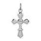 Sterling Silver Rhodium-plated Chalice Cross Charm