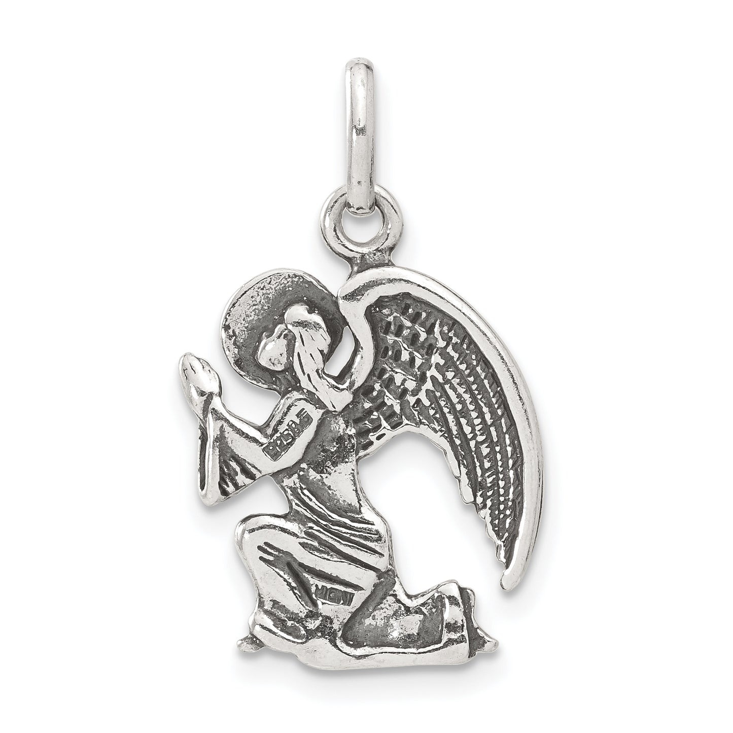 Sterling Silver Antiqued Angel Charm