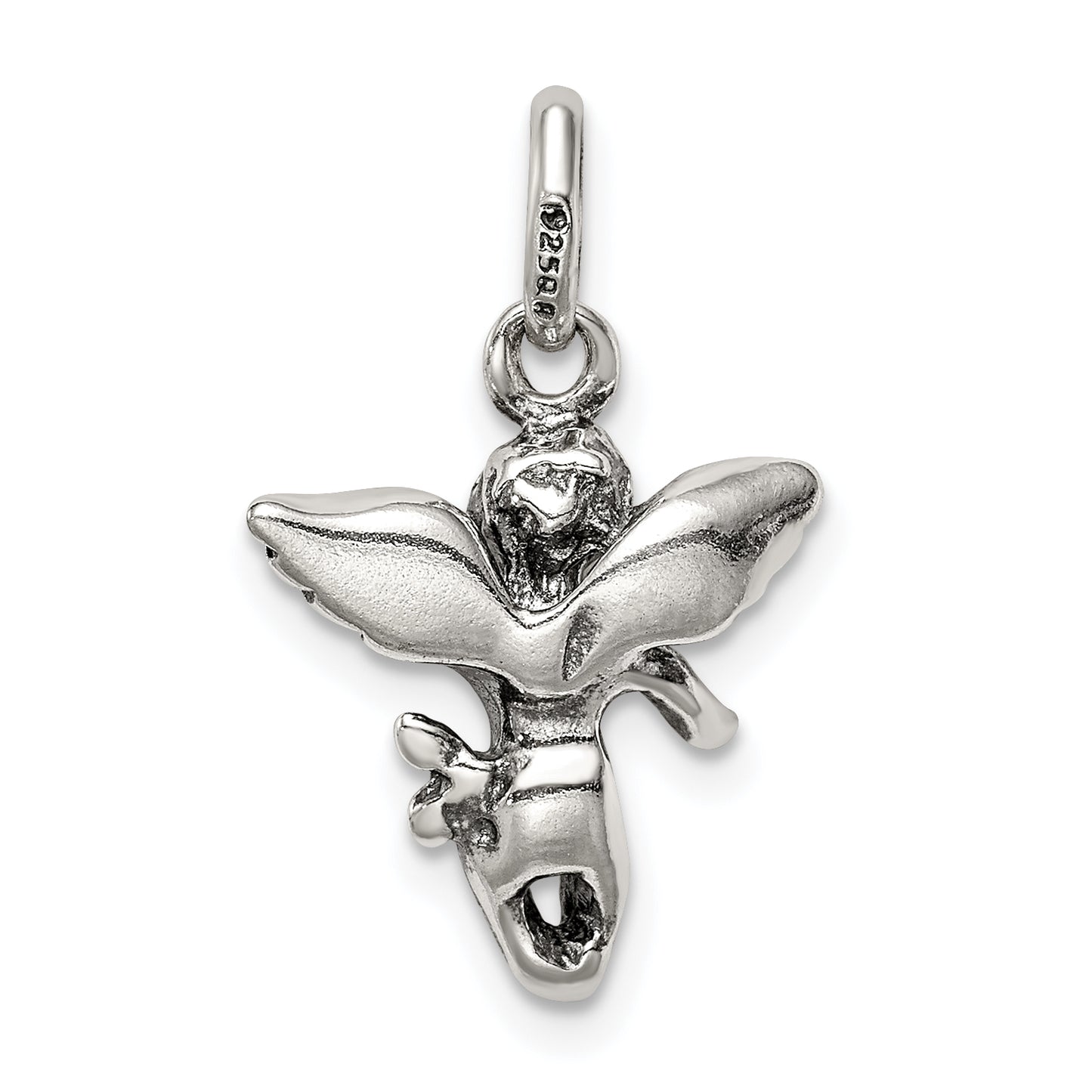 Sterling Silver Antiqued Angel Charm