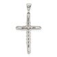 Sterling Silver Rhodium-plated CZ Cross Pendant