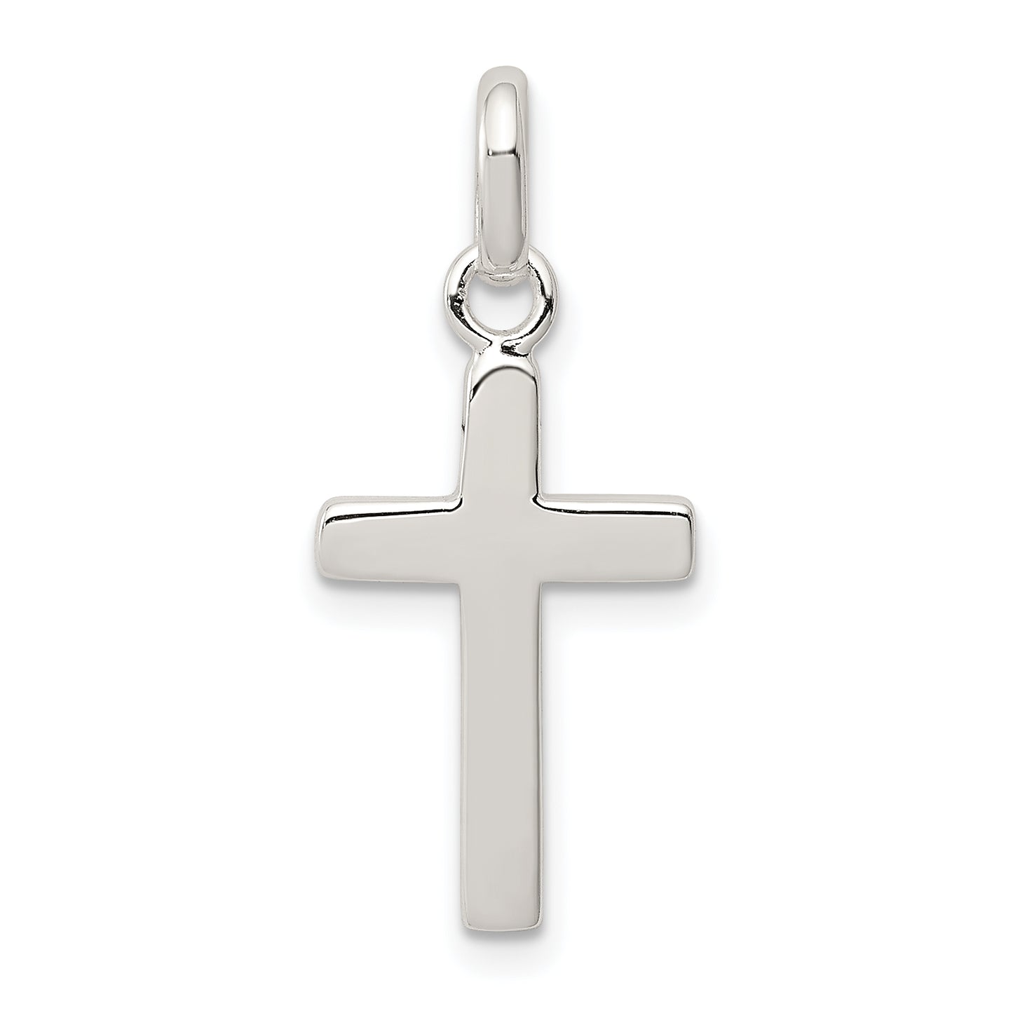 Sterling Silver Polished Cross Charm