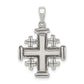 Sterling Silver Antiqued Jerusalem Crusader Pendant