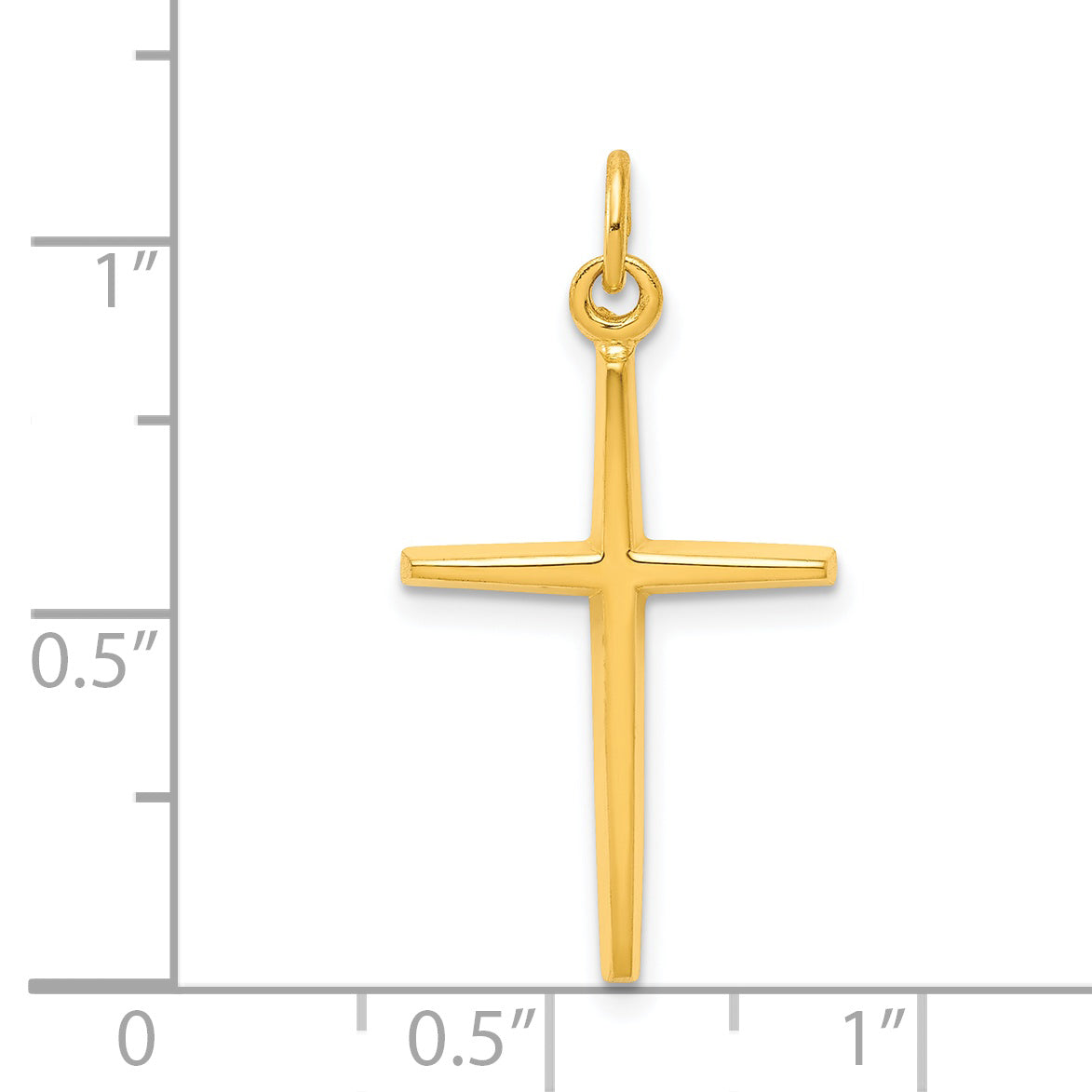 Sterling Silver and 24k Gold -plated Passion Cross Charm