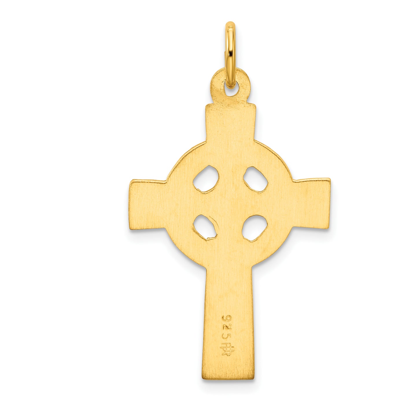 Sterling Silver and 24k Gold -plated Celtic Cross Pendant