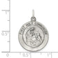 Sterling Silver Antiqued Polished/Matte Holy Communion Pendant