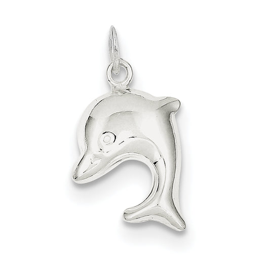 Sterling Silver 3-D Dolphin Charm