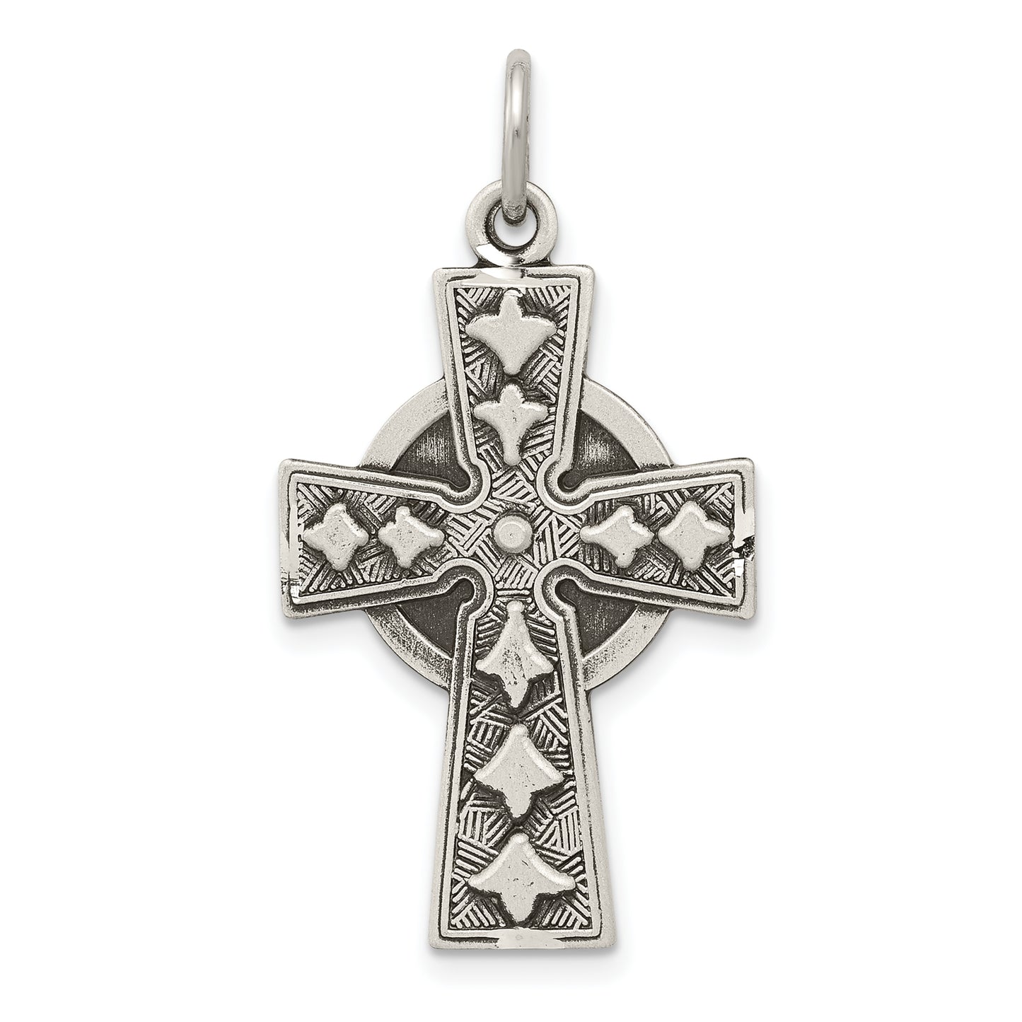 Sterling Silver Antiqued Irish Cross Pendant
