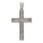 Sterling Silver Antiqued, Polished and Brushed Latin Cross Pendant