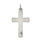 Sterling Silver Antiqued, Textured and Brushed Latin Cross Pendant