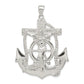 Sterling Silver Polished Mariner Cross Pendant