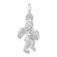 Sterling Silver Polished Angel Playing Harp Pendant