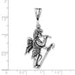 Sterling Silver Polished and Antiqued Gabriel with Trumpet Pendant