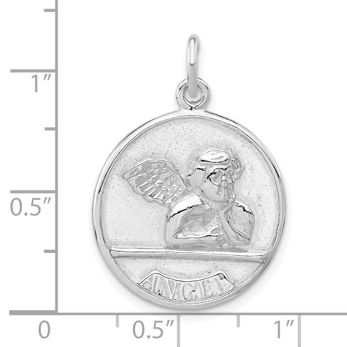 Sterling Silver Polished Raphael Angel Pendant