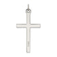 Sterling Silver Polished and Textured Cross Pendant