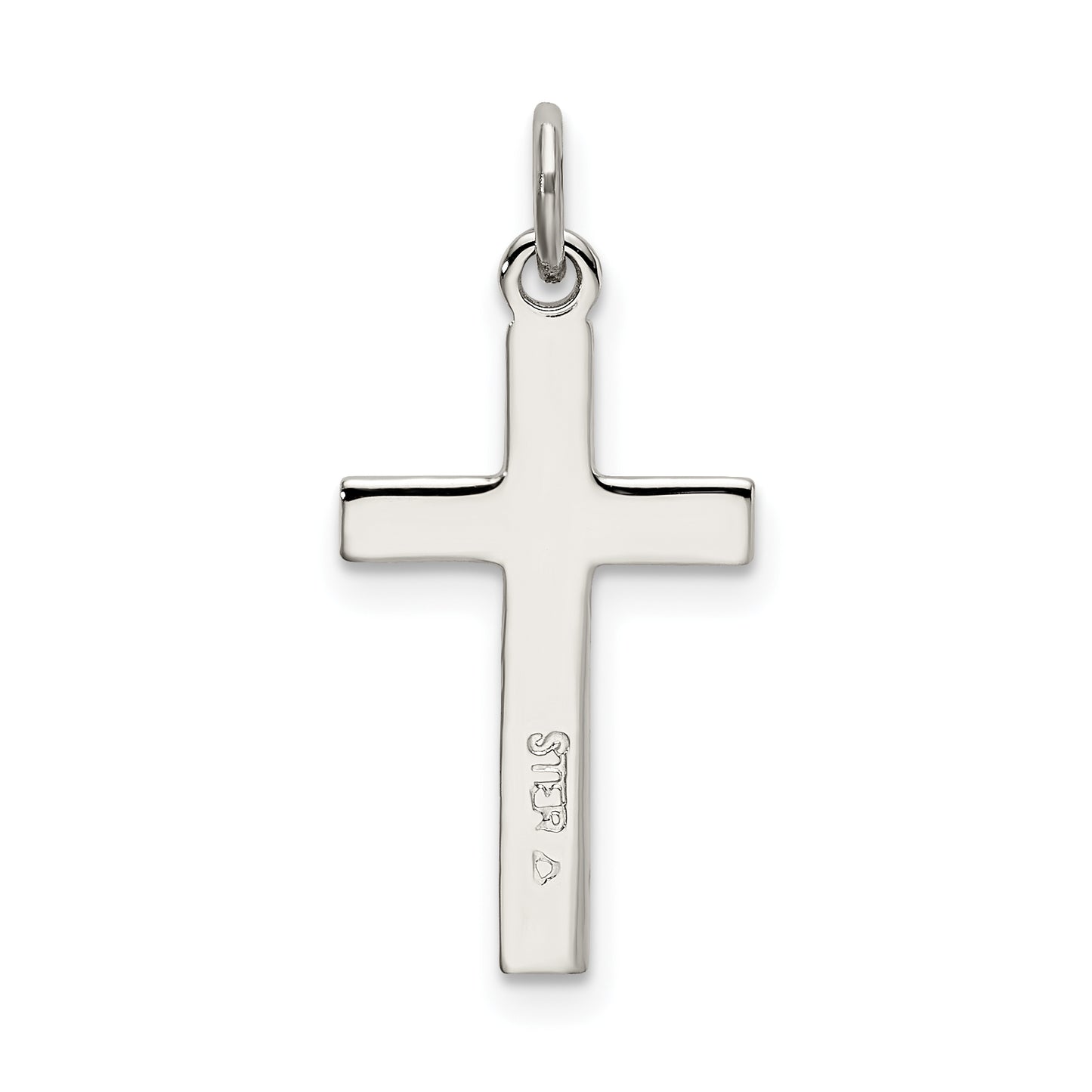 Sterling Silver Polished Satin 7 D/C Cross Pendant