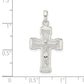 Sterling Silver Polished and Textured Crucifix Pendant