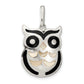 Sterling Silver MOP and Onyx Owl Pendant