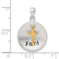 Sterling Silver and Gold Tone Antiqued and Brushed Cross Pendant