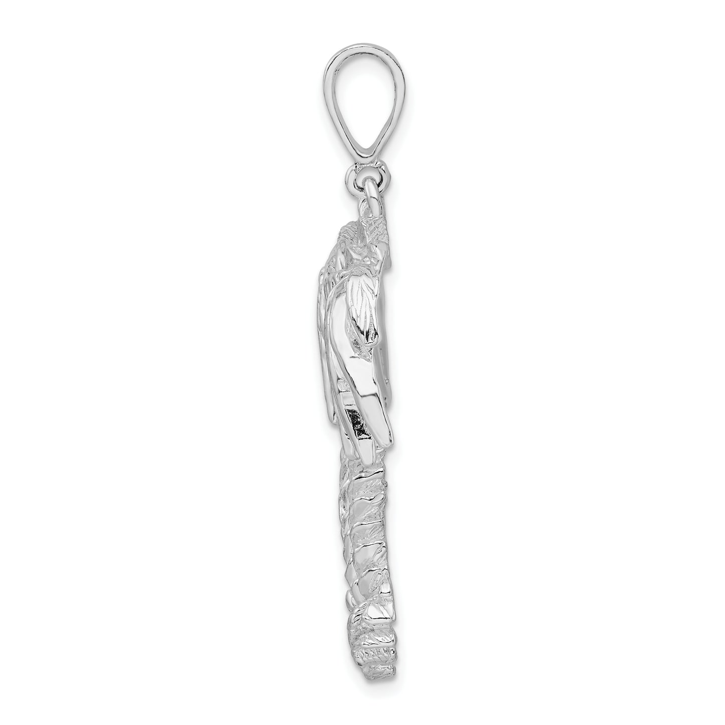 Sterling Silver Polished Palm Trees Pendant