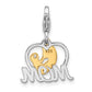 SS Amore La Vita Rhod-plated/Gold-plated CZ Mother's Love Mom Charm