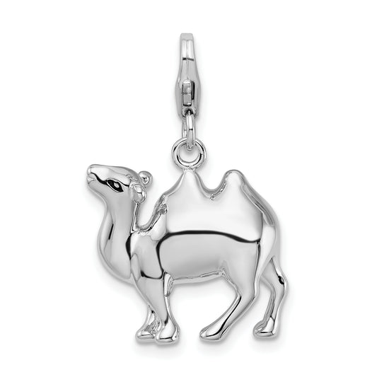 Sterling Silver RH 3-D Camel with Lobster Clasp Charm