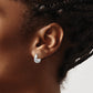 Sterling Silver Rhodium-plated 12x5mm Huggie Hoop Earrings