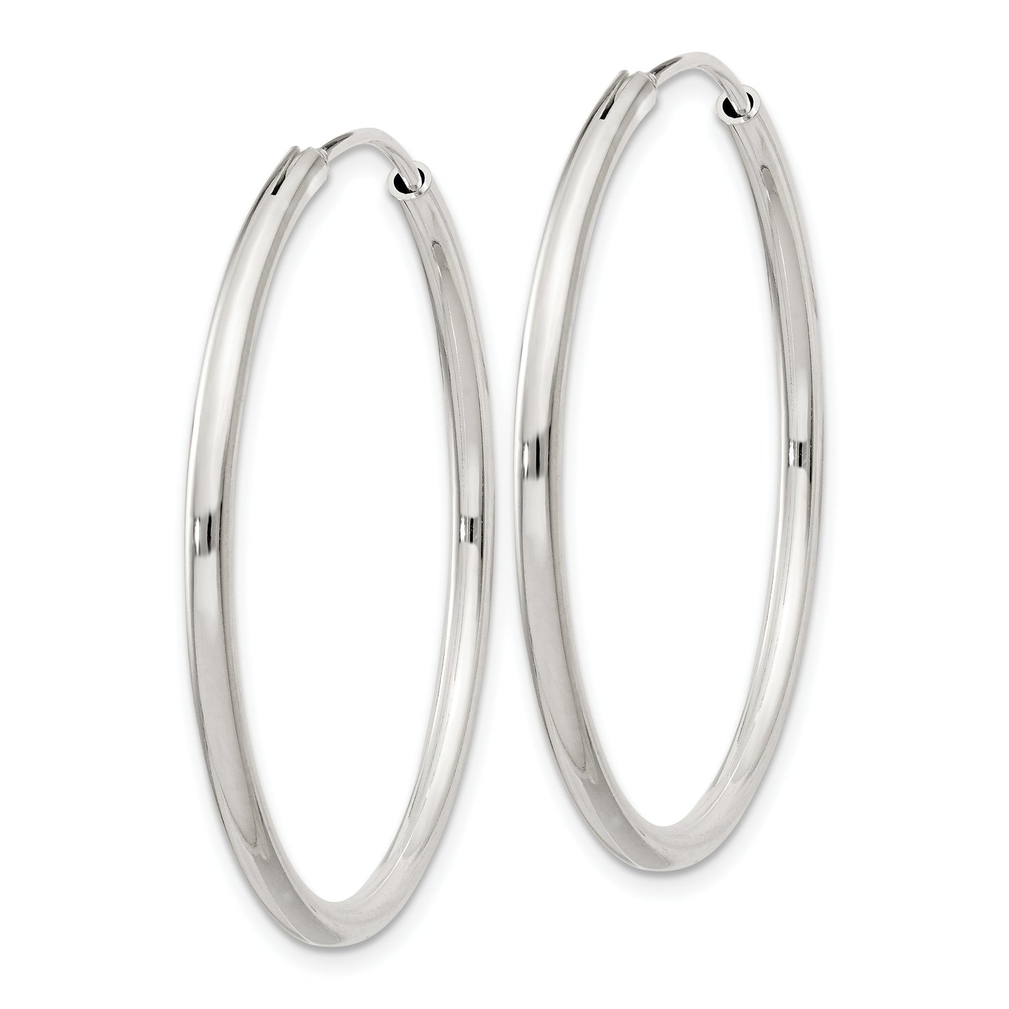 Sterling Silver 2mm Hoop Earrings