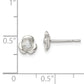 Sterling Silver Flower with CZ Post Earring