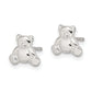 Sterling Silver Teddy Bear Post Earrings
