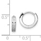 Sterling Silver Rhodium-plated CZ Hinged Hoop Earrings