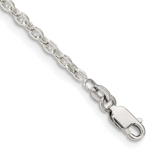 Sterling Silver 2.75mm Flat Link Cable Chain