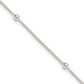 Sterling Silver 9in Plus1.5 in ext Polished Anklet