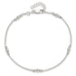 Sterling Silver Polished Bead 9in Plus 1in ext. Anklet