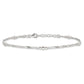 Sterling Silver Polished Bead Plus 1in ext. Anklet